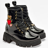 Botín Aime para niña preescolar marca Moramora Negro cod. 120851